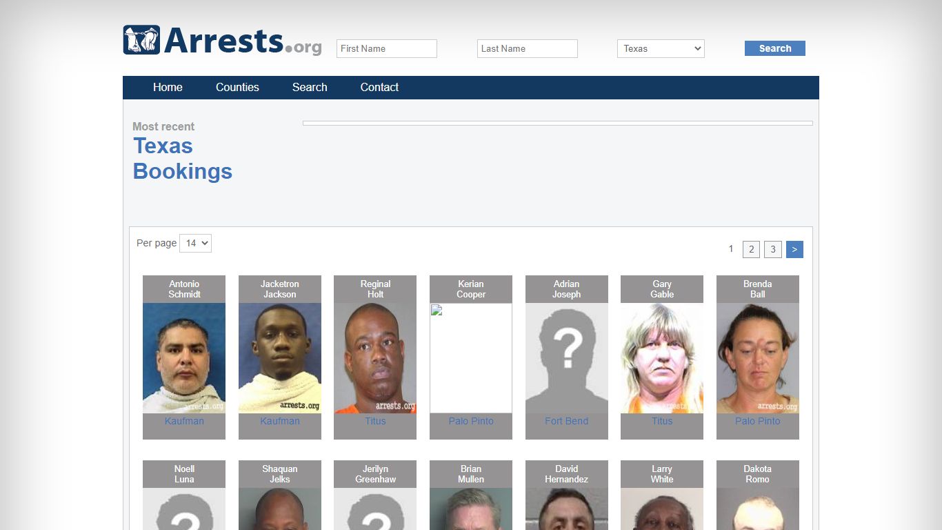 Texas Arrests and Inmate Search